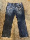 Salvage Mens Mayhem Blue Jeans 38R 38 X 32 Relaxed Loose EUC Stone Wash Blue