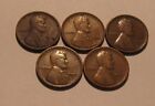 1919 1920 1920 D 1921 1923 Lincoln Cent Penny - Mixed Condition - 56SA