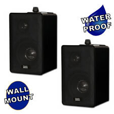 Acoustic Audio 251B Indoor Outdoor 3 Way Speakers 400 Watt Black Pair