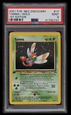 2001 Pokemon Card 1st Edition Neo Discovery Yanma Holo #17 PSA 9 MINT