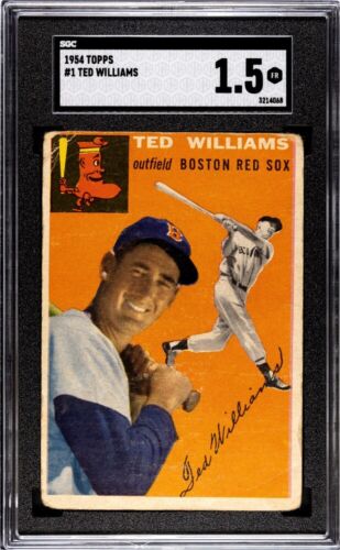 New Listing1954 Topps #1 Ted Williams SGC Graded Vintage Baseball Card *CgC605*