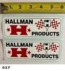 2 Hallman Products sticker decal AHRMA Vintage Motocross VMX 125 250 360 400 500