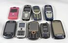 Lot of 9 Old Used Cell Phones, 6 chargers, Nokia/Samsung/Motorola Untested As-is