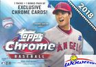2018 Topps Chrome Baseball EXCLUSIVE Factory Sealed Blaster Box-SEPIA REFRACTORS