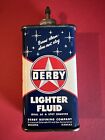 Rare Vintage Derby Refining Co. Lighter Fluid Can Tin Clean Oiler 4 oz NOS