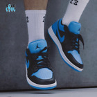 Nike Air Jordan 1 Low University Blue Black Shoes 553558-041