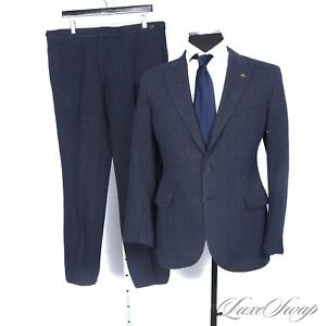 #1 MENSWEAR RRL Double RL Ralph Lauren Indigo Speckled Whipcord Twill Suit 44 NR