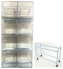 Large Galvanized CAMBO-4 of Bird Finch Canary Breeder Cages With Rolling Stand