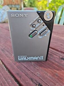 Sony WM-2 Cassette Walkman Parts/Repair Untested Missing Screw & Battery Cover