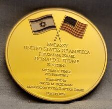 Israel Trump Gold Coin War Gaza Strip Palestine Pray for Peace Jewish Flag Old