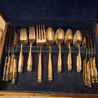 New ListingVintage Holmes & Edwards Lovely Lady Inlaid Silver Plate Flatware Set, 47 pieces