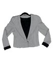 bcbg maxazria blazer, white with black stripes, size S, Lightweight, one button