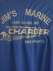 Vintage Boat Mechanic polo Sz M Jim's Marine Ozarks Mo Charger Bass Boats Kevin