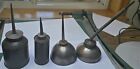 Small Mini Metal Oil Can Thumb Oiler w/Spout Antique Vintage Lot of 4