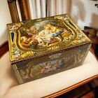 Rare Vintage Tin Box Antique Casket French Snuff Box Renaissance Collectible
