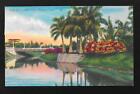 Vintage Vista del Country Club Habana Cuba Linen Postcard w/ Postage