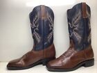 MENS MASTERSON BOOT CO COWBOY  SQ TOE BROWN BOOTS SIZE 11 EW