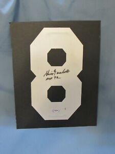 Gino Marchetti Autographed White Jersey Number #8 Attached to Board PSA/DNA