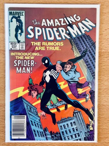 Amazing Spider-Man #252 Newsstand (NM-) 1st Black Suit - CGC Ron Frenz signing