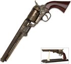 Western Revolver with Display Stand 13-in Decorative Navy Style Engravings