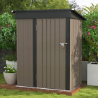 Patiowell 5X3 FT Outdoor Storage Shed, Tool Shed with Sloping Roof and Lockable