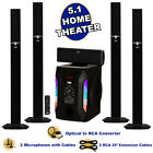 Acoustic Audio Bluetooth Tower 5.1 Speakers Optical Input 2 Mics & 2 Ext Cables