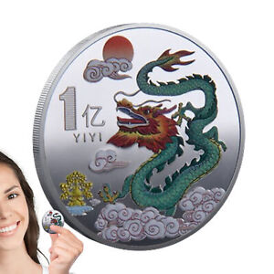 Year Of The Dragon Commemorative Coin 2024 Colorful Chinese New Year Lucky Coin