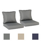 Aoodor 2PCS Outdoor Patio Deep Seating Cushion Set with Ties Sofa Seat
