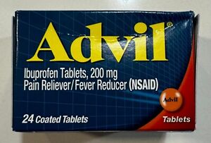 Advil Ibuprofen Coated Caplets Pain Reliever & Fever Reducer, 200 Mg, 24 Tablets