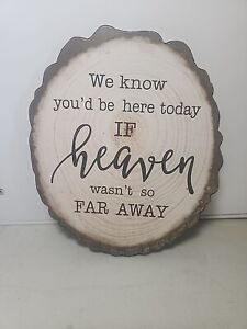 Memorial Sign Faux Wood Slice Wedding Reception Photo Table Loved Ones Passed