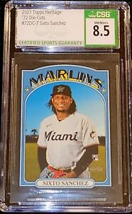 New Listing2021 Topps Heritage Sixto Sanchez '72 Die-Cuts #72DC-7 RC SP Marlins MN/MT+ 8.5