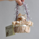 Easter BETHANY LOWE Bunny SnowBabies Basket Tinsel Mica Retired w/Tag MidWest