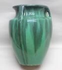 Fulper #530 Malachite Green Flambe Bullet Vase Arts & Crafts 3 Handle