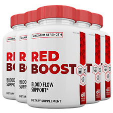 Red Boost Blood Flow Support Pills, RedBoost Capsules for Men and Women (5 Pack)