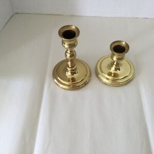 New Listingbaldwin brass candlesticks, One 3”, One5”. Vintage.
