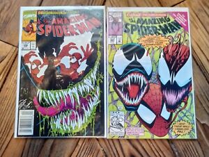 THE AMAZING SPIDER-MAN LOT- 346 NEWSTAND, 363 NM ~LARSON, BAGLEY, EMBERLIN