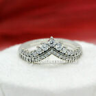 New! Authentic PANDORA Princess Wish Crown Ring 197736CZ Size 7.5