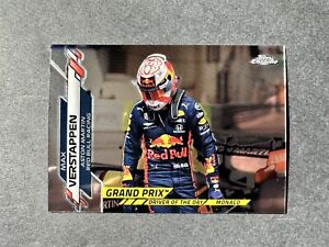 2020 Topps Chrome Formula 1 Max Verstappen Driver Day Card Red Bull #159
