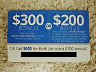 Chase $600 Bonus Coupon $300 Checking+ $200 Saving, Both $600 Exp. 01/24/2024
