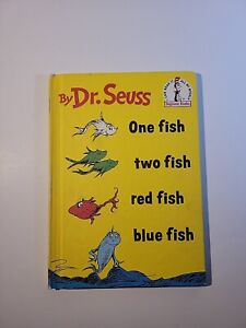 VINTAGE 1960 DR SEUSS ONE FISH TWO FISH RED FISH BLUE FISH IST EDITION BOOK