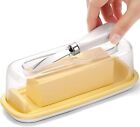 Butter Dish with Lid and Knife Butter Keeper w/Removable Silicone Base BPA-free
