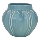 Rookwood 1921 Vintage Arts And Crafts Pottery Matte Blue Ceramic Vase 2092
