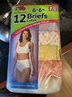12 Fruit of the Loom Womens 100% cotton panties briefs size 7