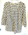 Womens Lucky Brand ditsy print popover boho blouse size Small