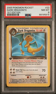 2000 Pokemon Rocket 1st Edition Dark Dragonite PSA 8 NM-MT #22