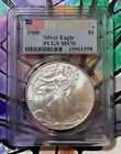 2008 $1 American Silver Eagle MS70 PCGS - First Strike