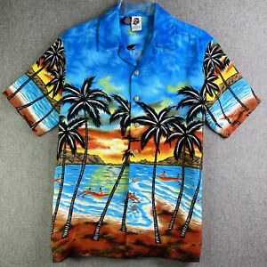 Kennington Shirt Mens L.  Hawaiian Short Sleeve Tropical Shirt Button Up SS9