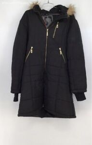 82 Degrees Fahrenheit Women's Black Hooded Full Zip Outdoor Parka Coat - Size 3X