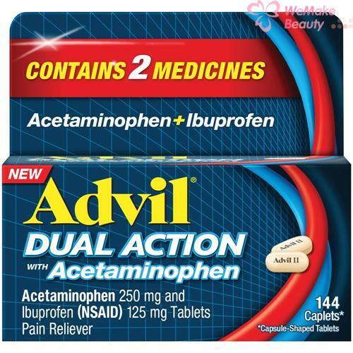 Advil Dual Action With Acetaminophen Pain Reliever 144 Caplets EXP 08/2025