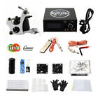 Tattoo Complete Kit Coils Tattoo Machine Grip Needles Tip Power Supply Clip Cord